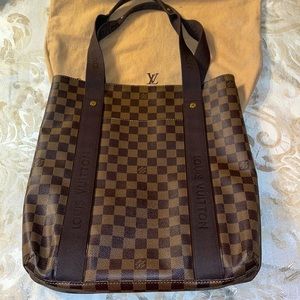 LOUIS VUITTON DAMIER EBONE CABAS BEAUBOURG TOTE - AUTHENTIC- GREAT CONDITION